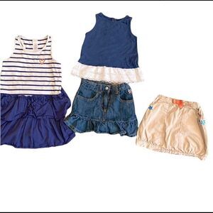 Lot of 4 Gymboree and GAP Skirts and Dress Size 5